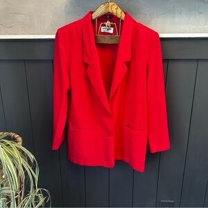 Alfred Dunner Vintage Vibrant Red Women's Blazer‎ size 12